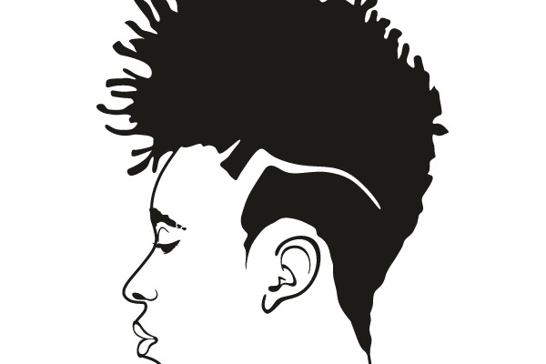 Profile Portrait of a Character with Spiked Hair