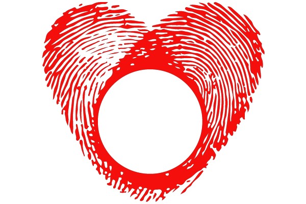 Fingerprint Heart Outline