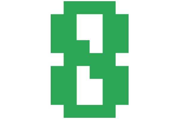 Digital Art: A Stylized Green Pixelated Design