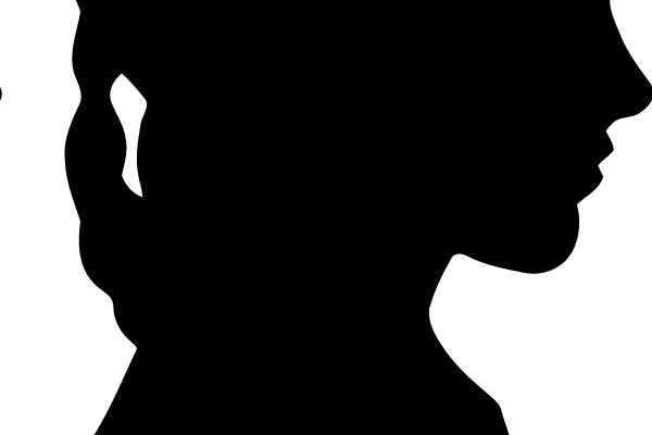 Silhouette of a Contemplative Woman