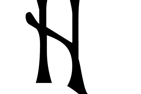 Black Gothic Letter H