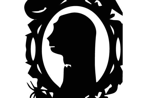 Silhouette in Ornate Frame