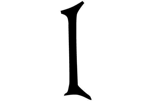 Solitary Black 'I': A Study in Typography