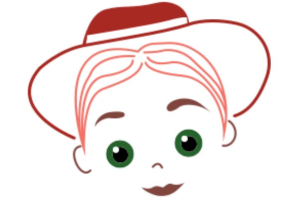 A Stylized Illustration of a Smiling Character with a Fedora and Big Eyes
