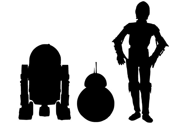 Silhouette of Characters from a Sci-Fi Series