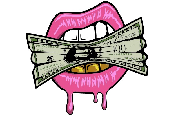Dollar Bill in Lip
