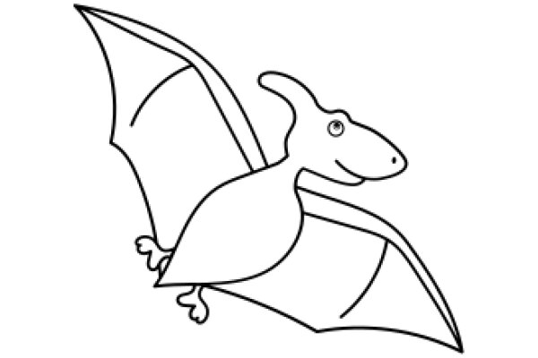 A Whimsical Drawing of a Bat with a Smile