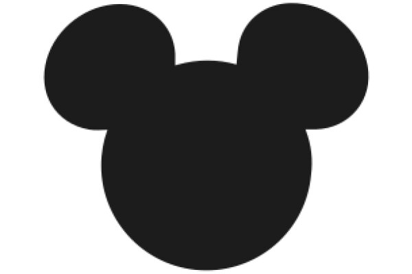 Simplistic Black Mickey Mouse Silhouette