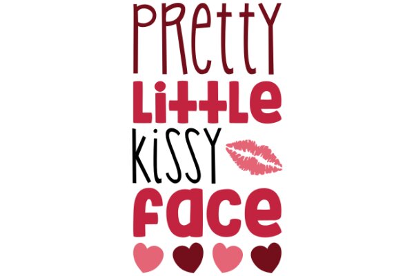 Pretty Little Kissy Face: A Graphic Design Showcasing the Art of Typography and Color Combination.