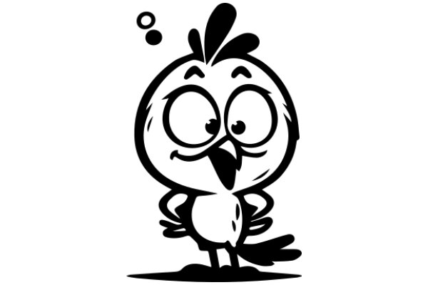 Charming Chicken Character with Thoughtful Expression