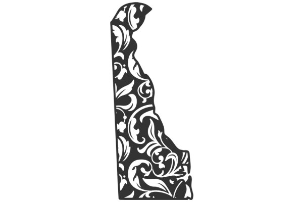 Stylized Letter K with Floral Pattern