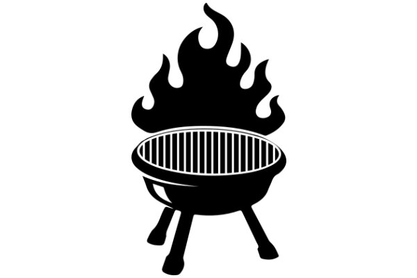 Illustration of a Fire Pit with a Grill Top