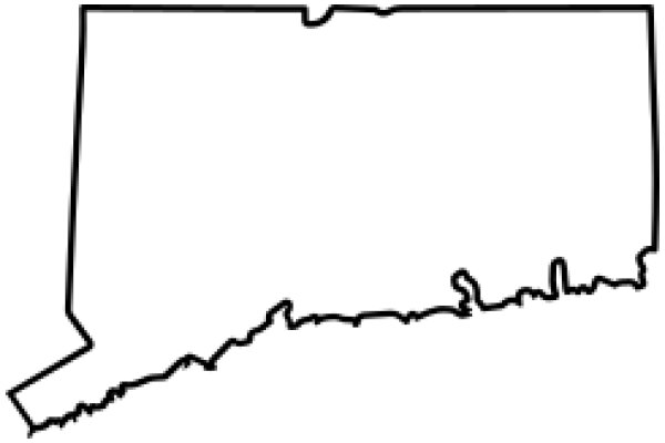 A Simple Line Drawing of a State Border