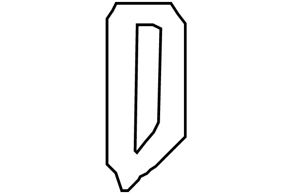 Simple Outline of a Letter D