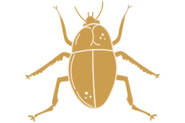 A Golden Bug Illustration: A Detailed and Stylized Artwork