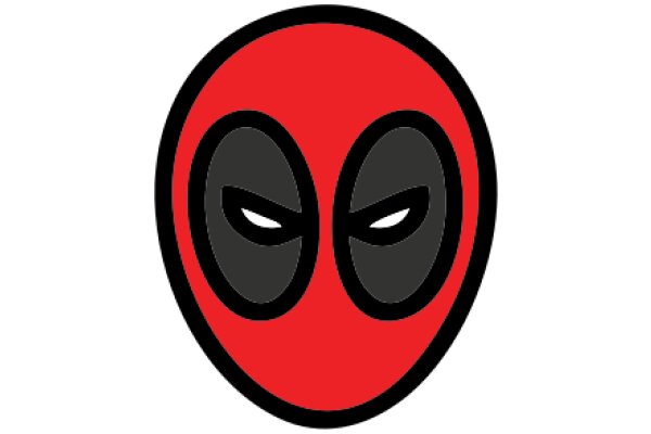 Vibrant Red and Black Logo of a Character with a Serious Expression