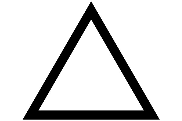 Black Triangle on White Background