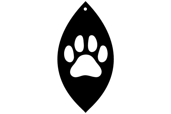 Paw Print Teardrop Ornament