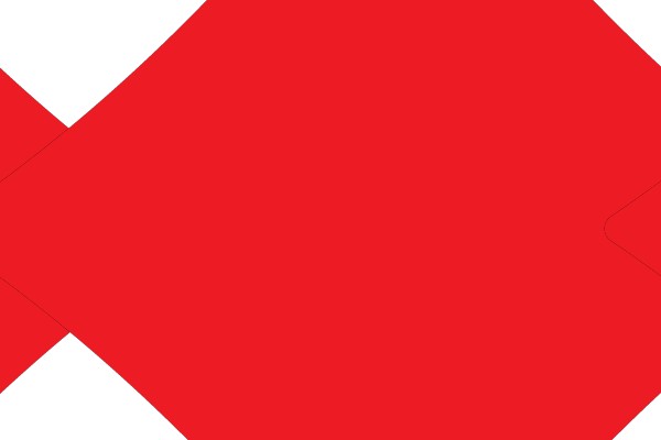 Red Diamond Against White Background