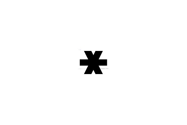 A Simple Black Cross Symbol
