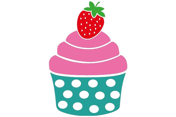 Delightful Strawberry Cupcake with a Playful Twist
