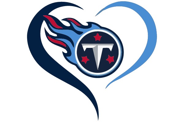 Tennessee Titans Logo with Heart Outline