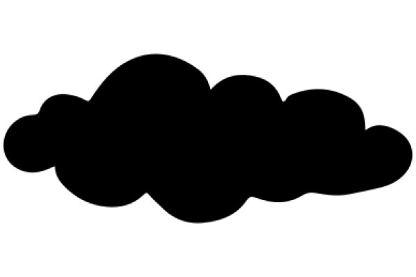 Silhouette of a Cloud on a White Background