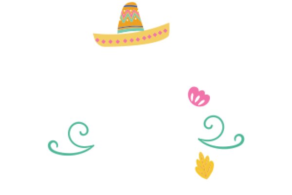 A Colorful Celebration: A Festive Scene with a Sombrero and Leaf Designs