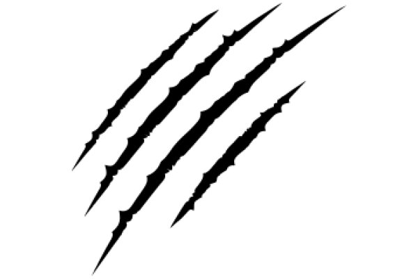 Stylized Claw Marks on a White Background