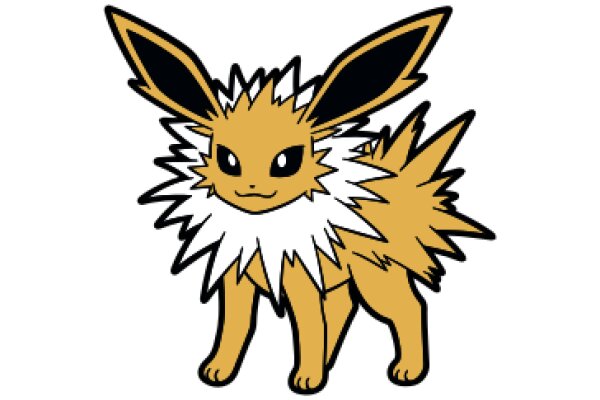 Stylized Cartoon Eevee with a Smile