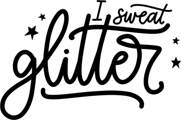 Stylish Glitter Text: A Graphic Design Showcase