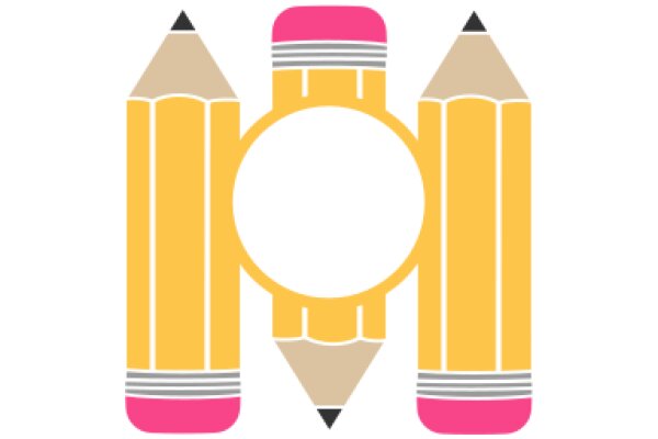 A Playful Illustration of a Pencil Sharpener and Pencils