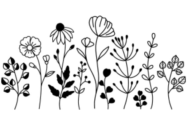 Floral Line Art