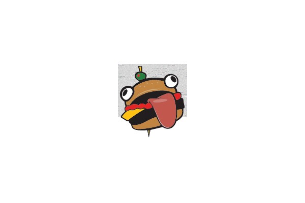Playful Tongue-Out Burger Mascot