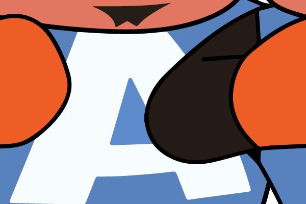 Astonished Superhero Character