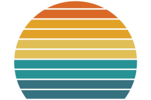 A Blurred Sunset with a Stylized Logo
