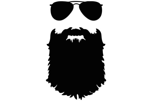Stylish Sunglasses and a Beard Silhouette