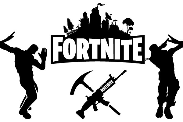 Fortnite Logo and Silhouettes