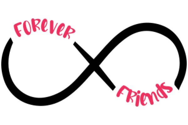 Elegant Infinity Symbol with 'Forever Friends' Text