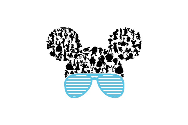 Disney Characters Silhouette with Sunglasses