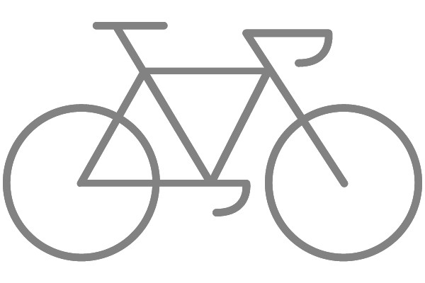 Simplistic Line Drawing of a Bicycle