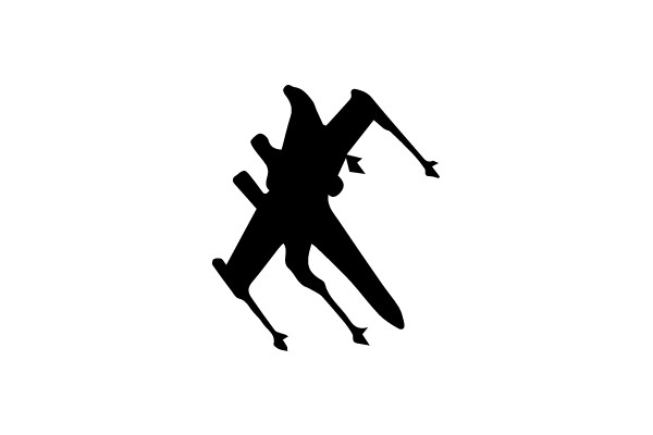 Silhouette of an Airplane in Flight