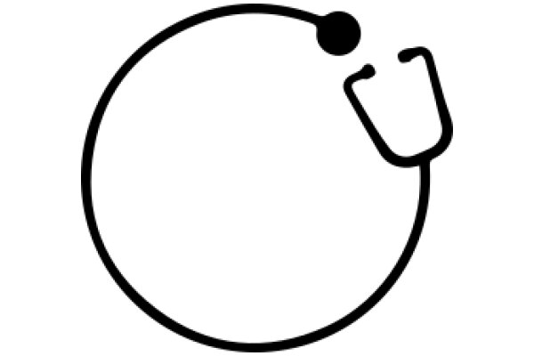 Simplistic Medical Icon: A Stylized Stethoscope and Thermometer