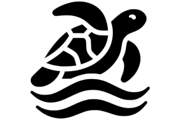 Stylized Logo of a Turtle and Waves