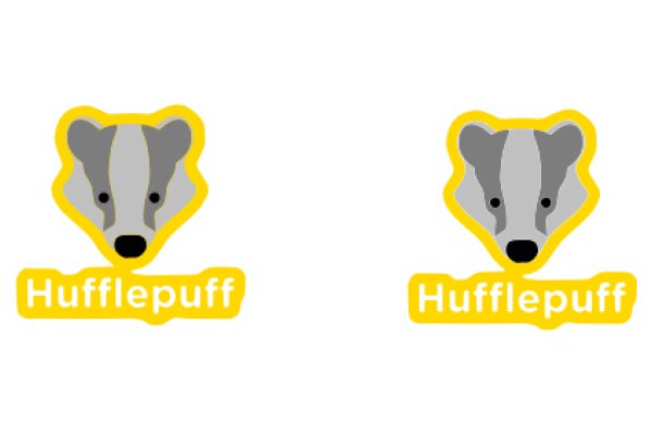 A Playful Comparison: The Sticker and the Sticker's Shadow