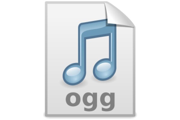 A Pixelated Icon of a Music Note with the Word 'Ogg' Below It
