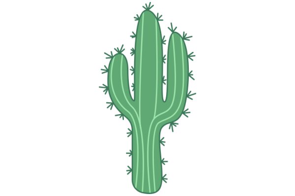 Vibrant Green Cactus Illustration