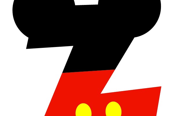 Mickey Mouse Silhouette and Letter Z