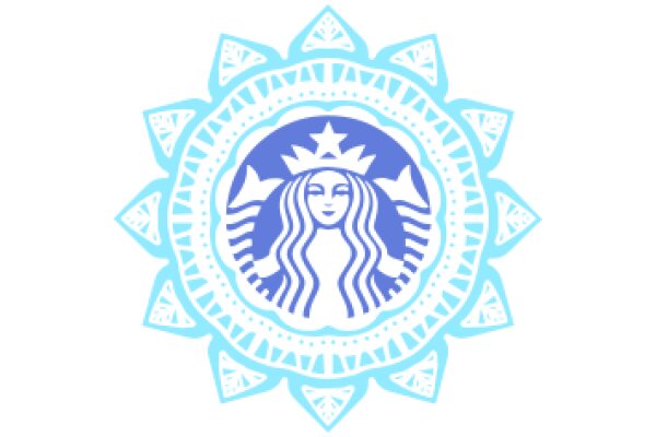 Stylized Starbucks Logo with Floral Design