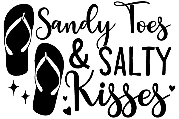 Sandy Toes & Salty Kisses: A Graphic Design for a Beach-Themed Brand or Event